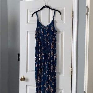 Blue Floral Jumpsuit